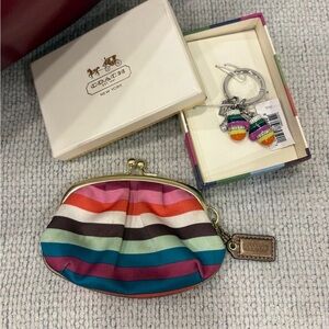Coach Y2K Legacy Mittens Purse Charm/Keychain(NEW) and Legacy Clutch bundle